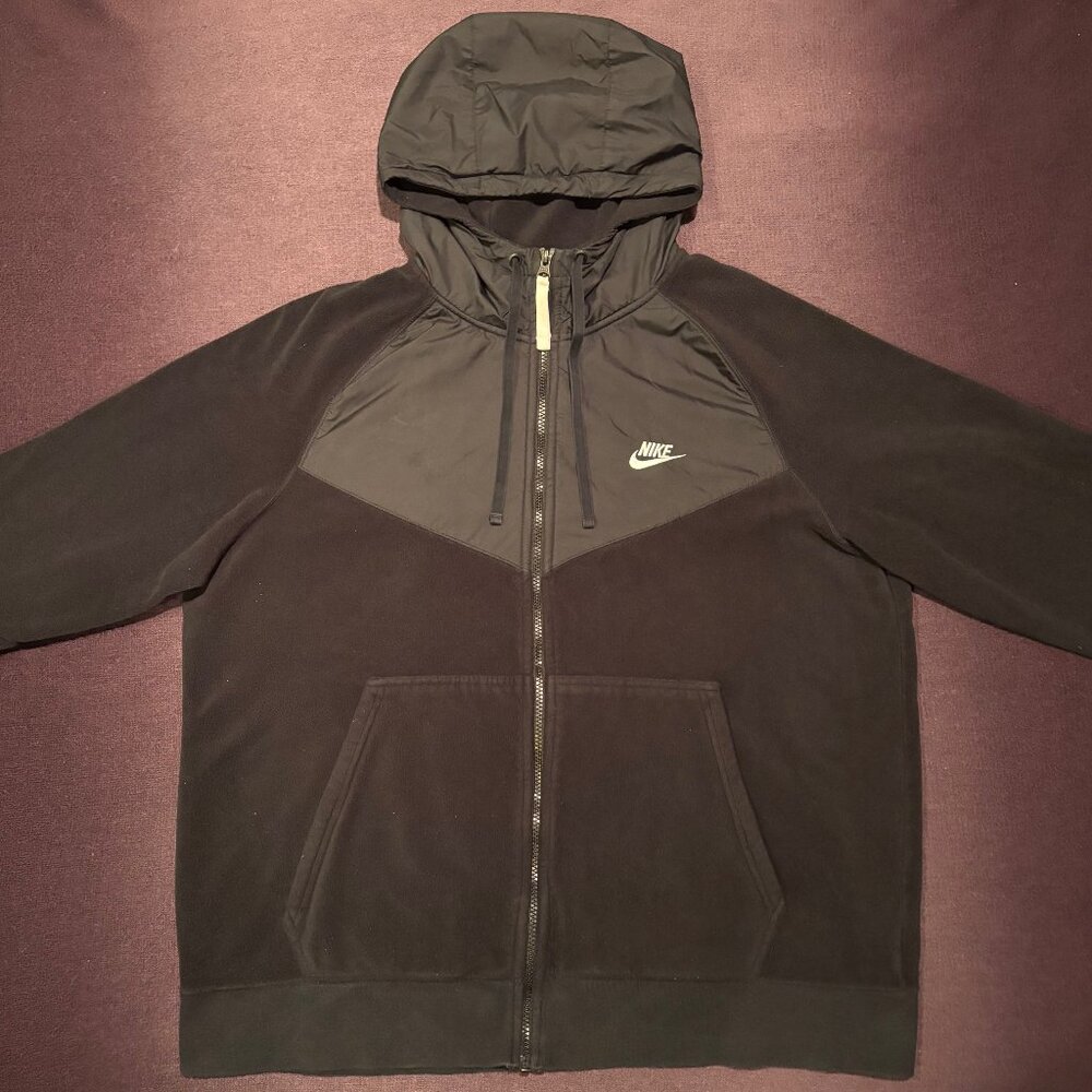 Nike Black Fleece Zip-Up Hoodie